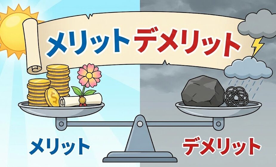 メリットデメリットのイメージ画像