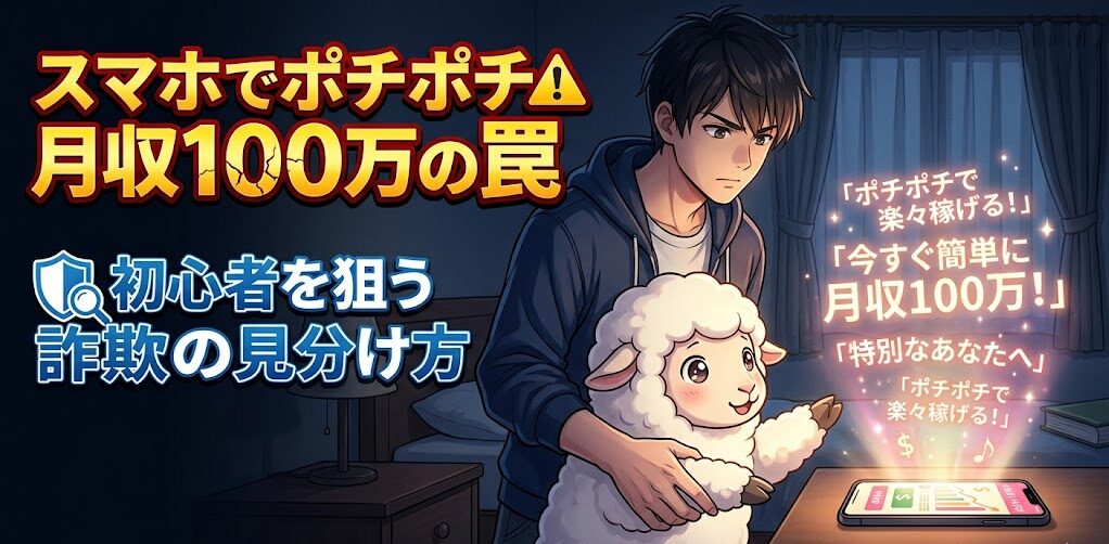 羊のキャラクターを制止する男性のイラスト