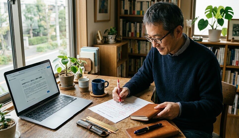 自分らしい表現に磨き上げている大人の男性の姿